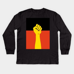 Black Power Fist - Aborigines Kids Long Sleeve T-Shirt